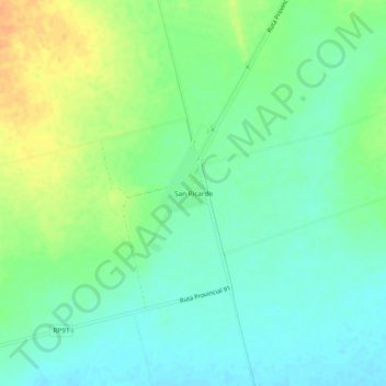 San Ricardo topographic map, elevation, terrain