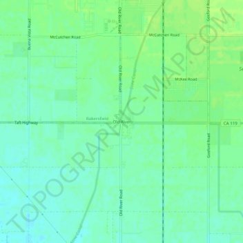 Old River topographic map, elevation, terrain