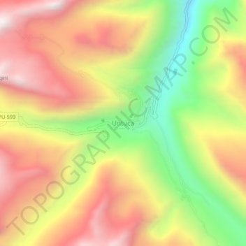 Untuca topographic map, elevation, terrain