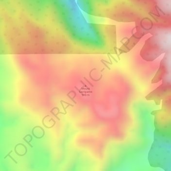 Mount Sacripante topographic map, elevation, terrain