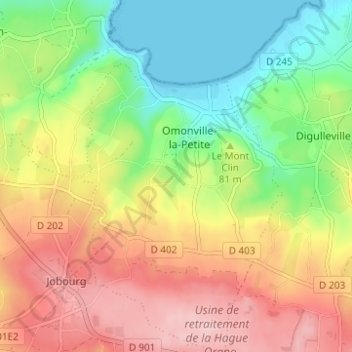 Le Val topographic map, elevation, terrain
