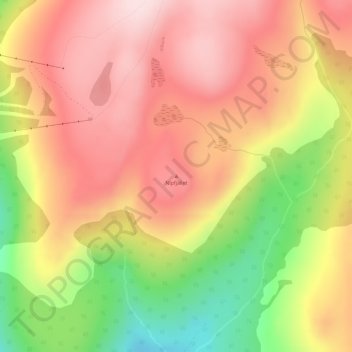 Nipfjället topographic map, elevation, terrain