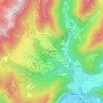 Brazzova topographic map, elevation, terrain