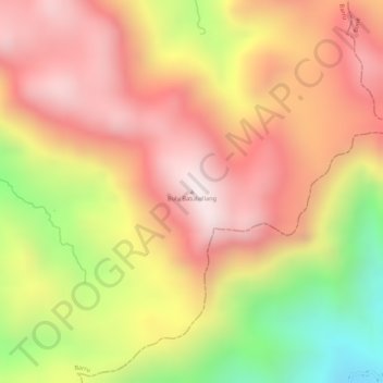 Bulu Batubellang topographic map, elevation, terrain
