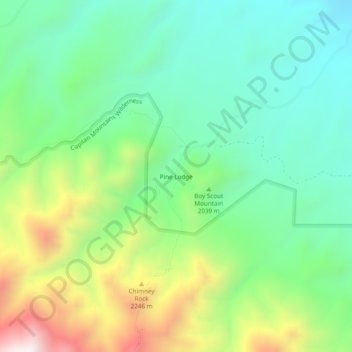 Pine Lodge topographic map, elevation, terrain