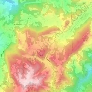 Iola topographic map, elevation, terrain