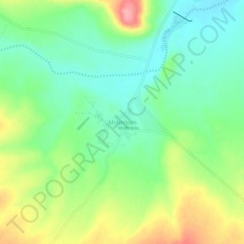 Middelpos topographic map, elevation, terrain