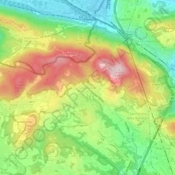Cavallasca topographic map, elevation, terrain