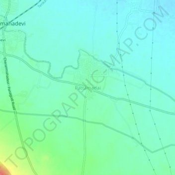 Pattamadai topographic map, elevation, terrain