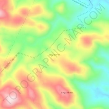 Boa Sorte topographic map, elevation, terrain