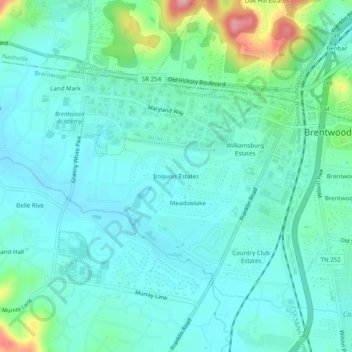 Iroquois Estates topographic map, elevation, terrain