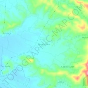 Nambaran topographic map, elevation, terrain