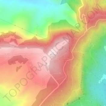 Entoto topographic map, elevation, terrain