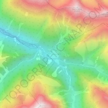 Madau topographic map, elevation, terrain