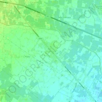 Bottegone topographic map, elevation, terrain