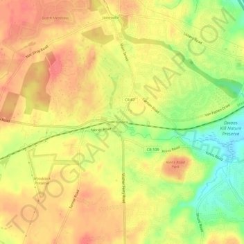 Elnora topographic map, elevation, terrain