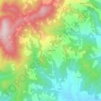 Casavecchia topographic map, elevation, terrain