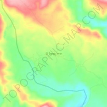 El Empalme topographic map, elevation, terrain