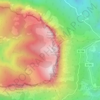 Les Trois Becs topographic map, elevation, terrain