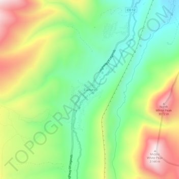 Cuchara topographic map, elevation, terrain