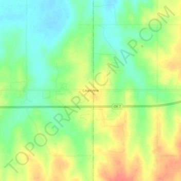 Countyline topographic map, elevation, terrain