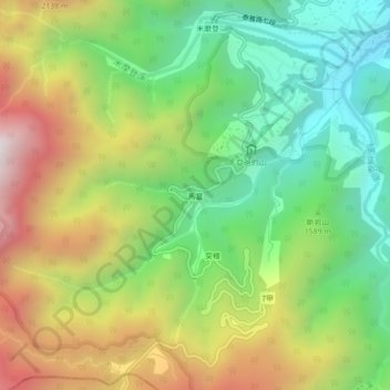Madang topographic map, elevation, terrain