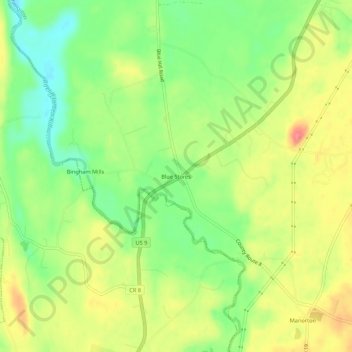 Blue Stores topographic map, elevation, terrain