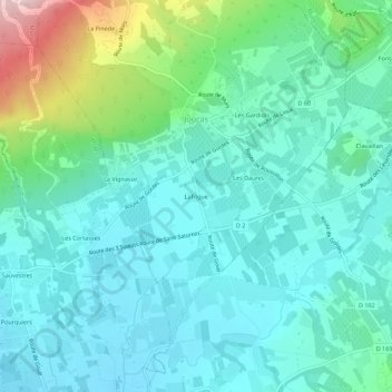 Lafrique topographic map, elevation, terrain