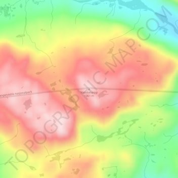 Vassdalseggi topographic map, elevation, terrain