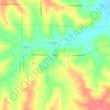 Oakley topographic map, elevation, terrain