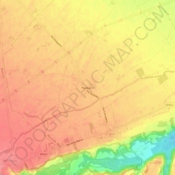 Pasquero topographic map, elevation, terrain