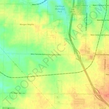 Pleasant Valley topographic map, elevation, terrain