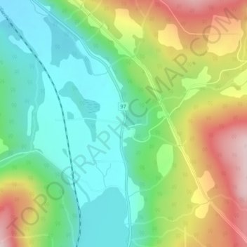 Monte Lake topographic map, elevation, terrain