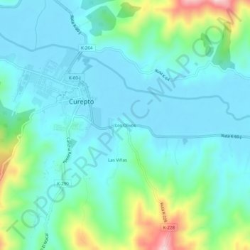 Los Olivos topographic map, elevation, terrain