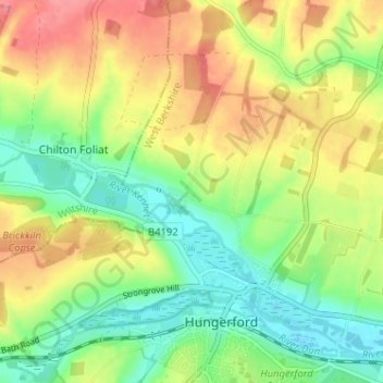 Leverton topographic map, elevation, terrain