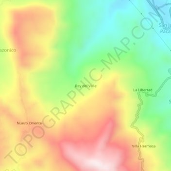 Rey del Valle topographic map, elevation, terrain