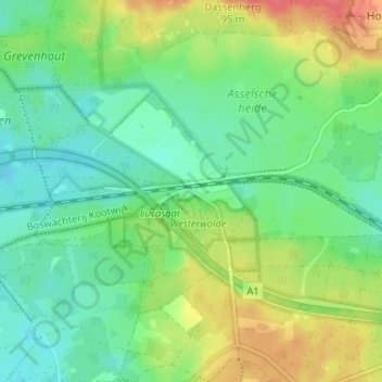 Assel topographic map, elevation, terrain