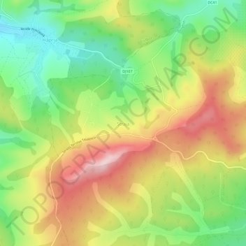 Straja topographic map, elevation, terrain