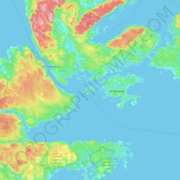 Janvrin Island topographic map, elevation, terrain