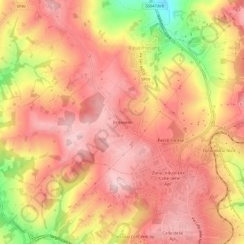 Iontapede topographic map, elevation, terrain