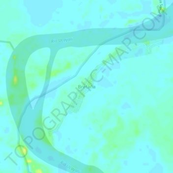 Bretaña topographic map, elevation, terrain