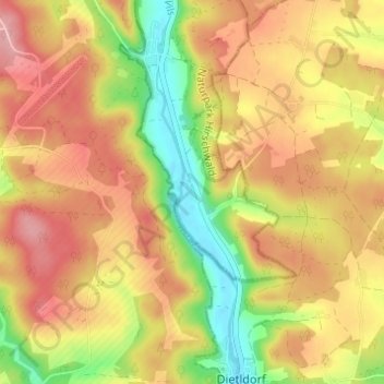 Pettenhof topographic map, elevation, terrain