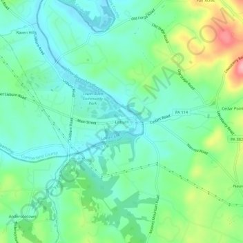 Lisburn topographic map, elevation, terrain