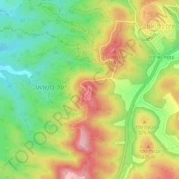 Masua lookout topographic map, elevation, terrain