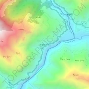 Antroli(001) topographic map, elevation, terrain