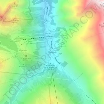 Mittelberg topographic map, elevation, terrain
