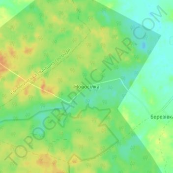 Novosilka topographic map, elevation, terrain