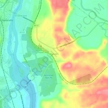 Reynolds topographic map, elevation, terrain