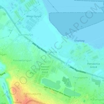 Roomo topographic map, elevation, terrain