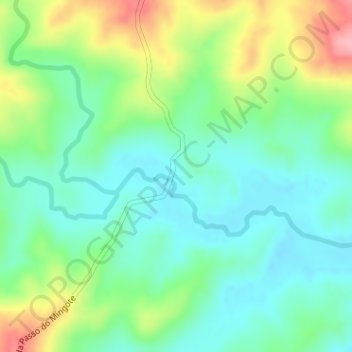 Passo do Mingote topographic map, elevation, terrain